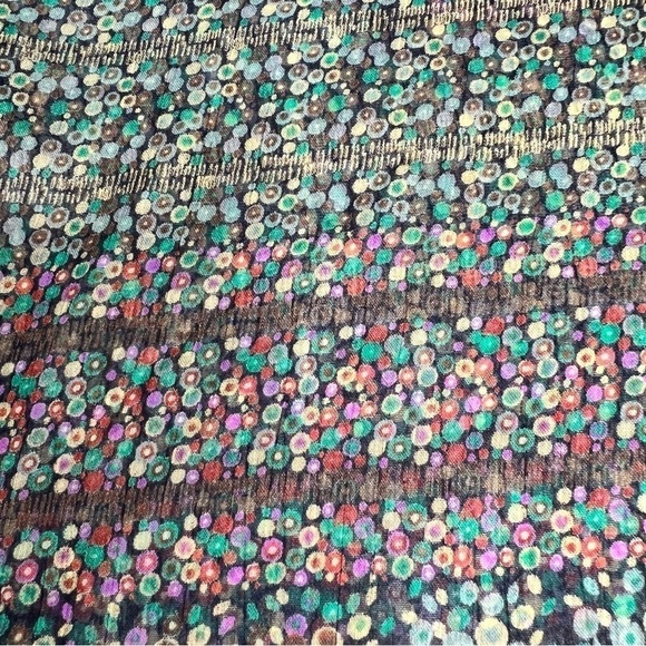 ANTHROPOLOGIE MAEVE Sheer Multi Color 3/4 Sleeves Boho Blouse Top Size S - Picture 13 of 16